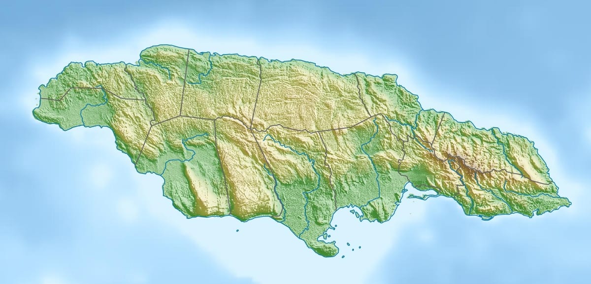 Kart over 3d-jamaica