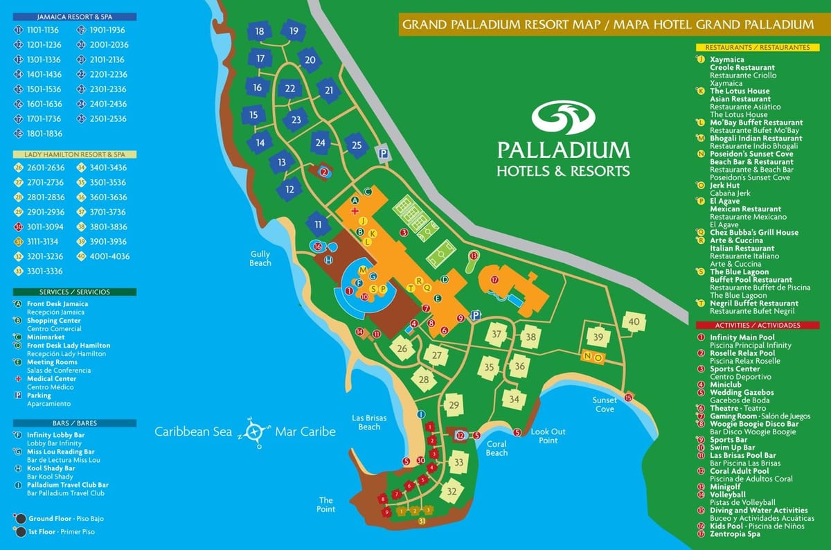 Kart over grand palladium jamaica resort