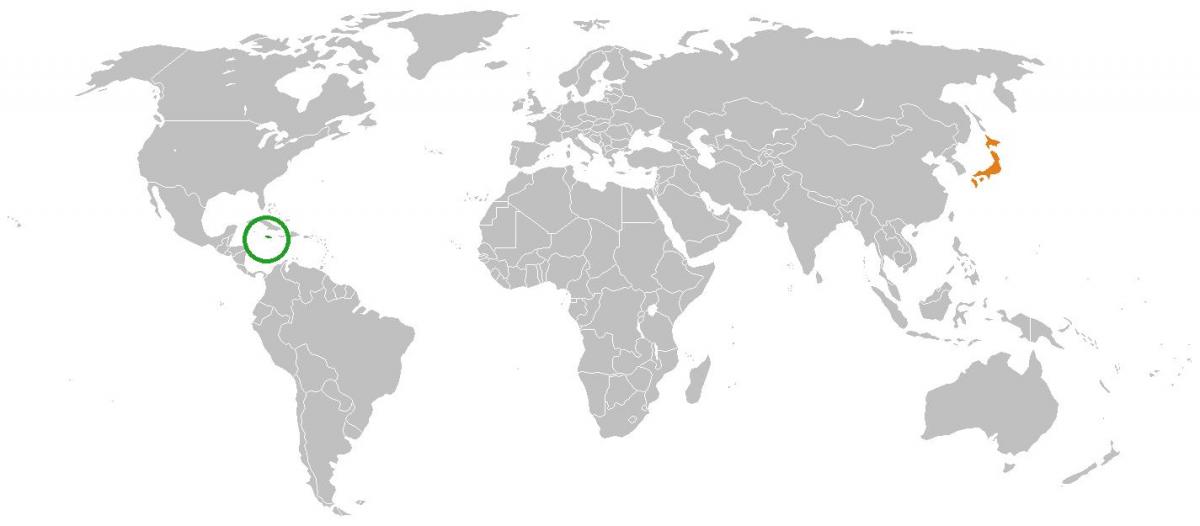 jamaica på kart over verden