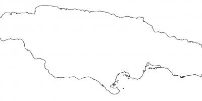 Kart over jamaica blank
