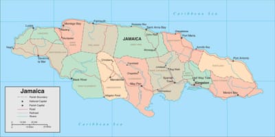 Kart over jamaica bomstasjon 