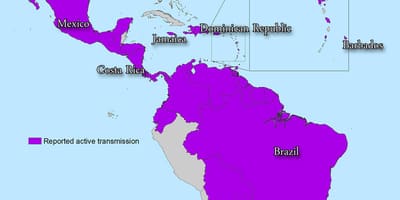 Kart over jamaica zika
