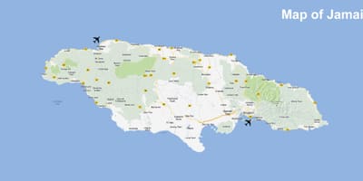 Kart av winnifred stranden jamaica